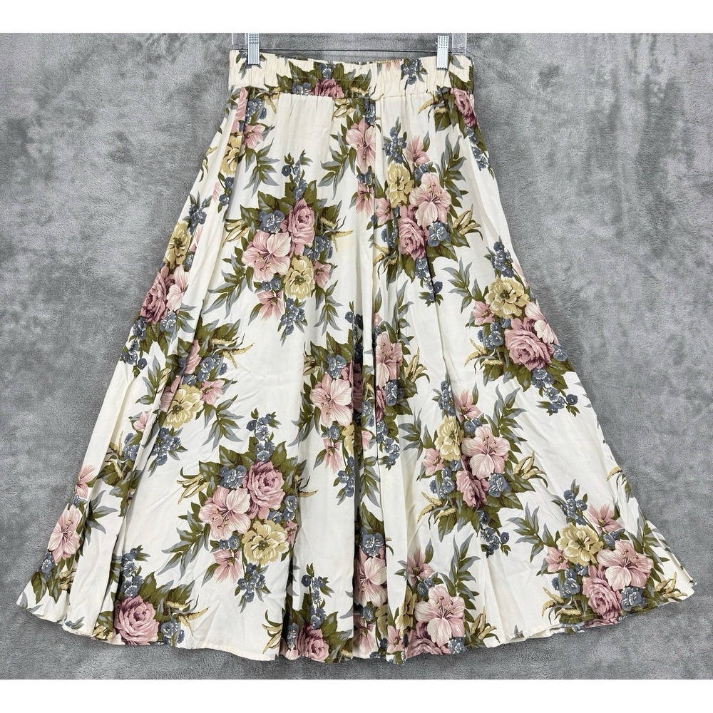 Vintage Skirt Womens 8 Floral Cottage‎ Prairie Romantic Modest Flowy Feminine